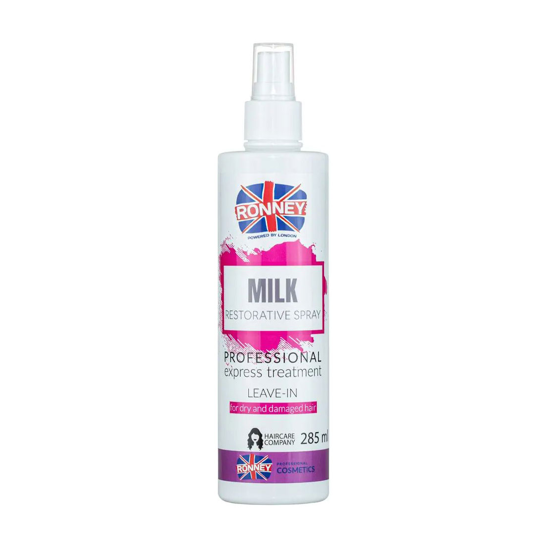 Незмивний спрей-молочко Ronney Milk Restorative Spray для сухого та пошкодженого волосся, 285 мл