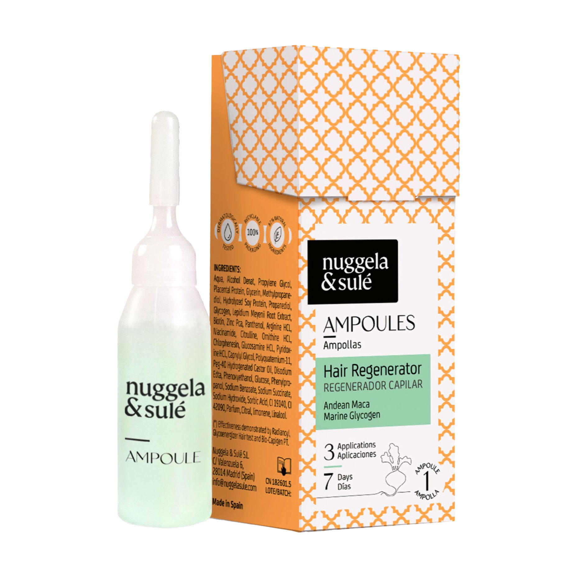 Відновлювальна ампула для волосся Nuggela &amp; Sule Hair Regenerator Ampoules, 10 мл